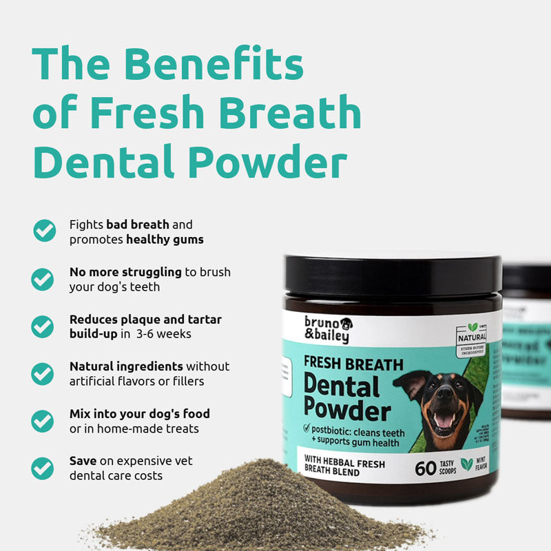 Fresh Breath Dental Powder for Dogs (60 scoops)